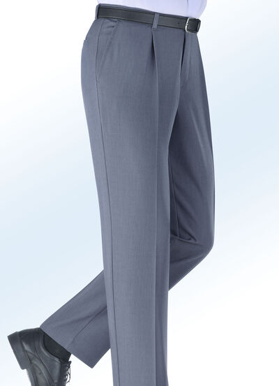 Gemêleerde broek met elastische tailleband 