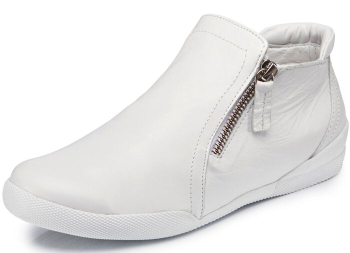 Andrea Conti, sportieve dameslaarzen, met uitneembaar voetbed WIT