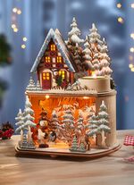 Verlicht winterbostafereel met timerfunctie 