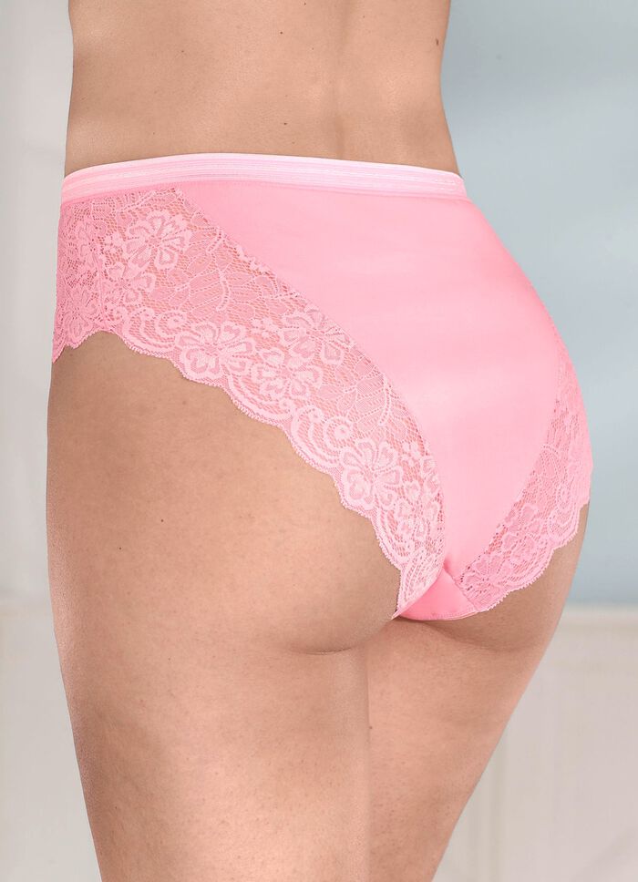 Laurina driepack slips met delicate elastische kant 