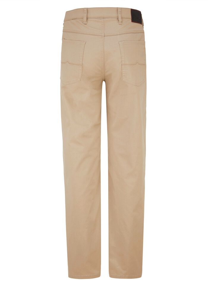 Zomerse broek van "Suprax" met elastische tailleband in 3 kleuren BEIGE