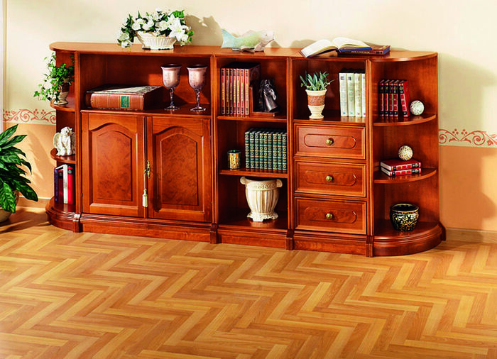 Gedeeltelijk massieve meubelserie met echt houtfineer KERSENBOOM