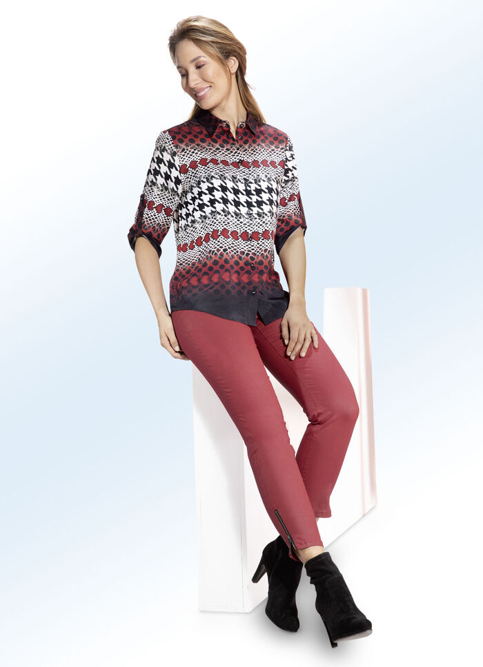 Modieuze blouse met overhemdkraag 