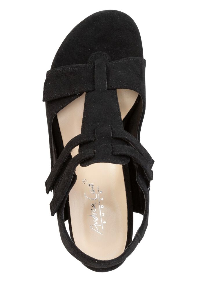 Andrea Conti, modieuze damessandalen, breedte G, met klittenbandsluiting SCHWARZ