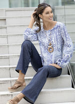 Tuniek met elastische boorden 