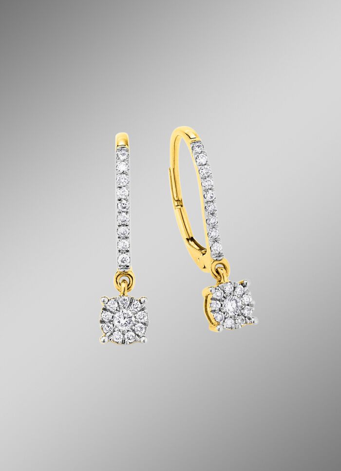 Oorbellen met briljanten 