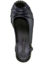 Gemini, chique damessandalen, breedte G, met elastische band MARINE