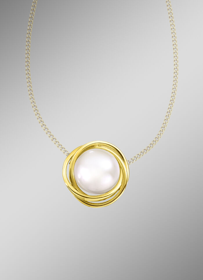 Bouton-kettinghanger met cultivéparel 