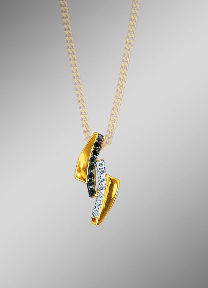 Kettinghanger met synth. zirkonia 