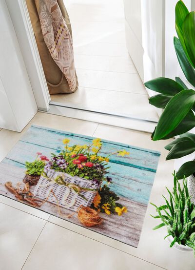 Deurmat met antislip vinylrug 