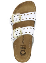 Mubb muiltjes met luchtige decoratieve perforaties WIT