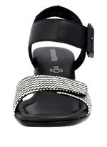 Remonte sandalen met gevlochten details ZWART-WIT