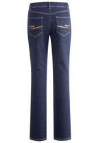 Jeans met 4 zakken DONKERBLAUW