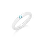 Fijne damesring met diamant BLAUW