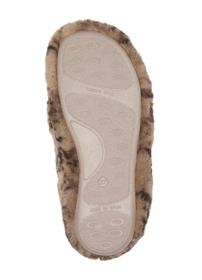 Laurina pantoffels van zeer gezellig pluche materiaal BRUIN