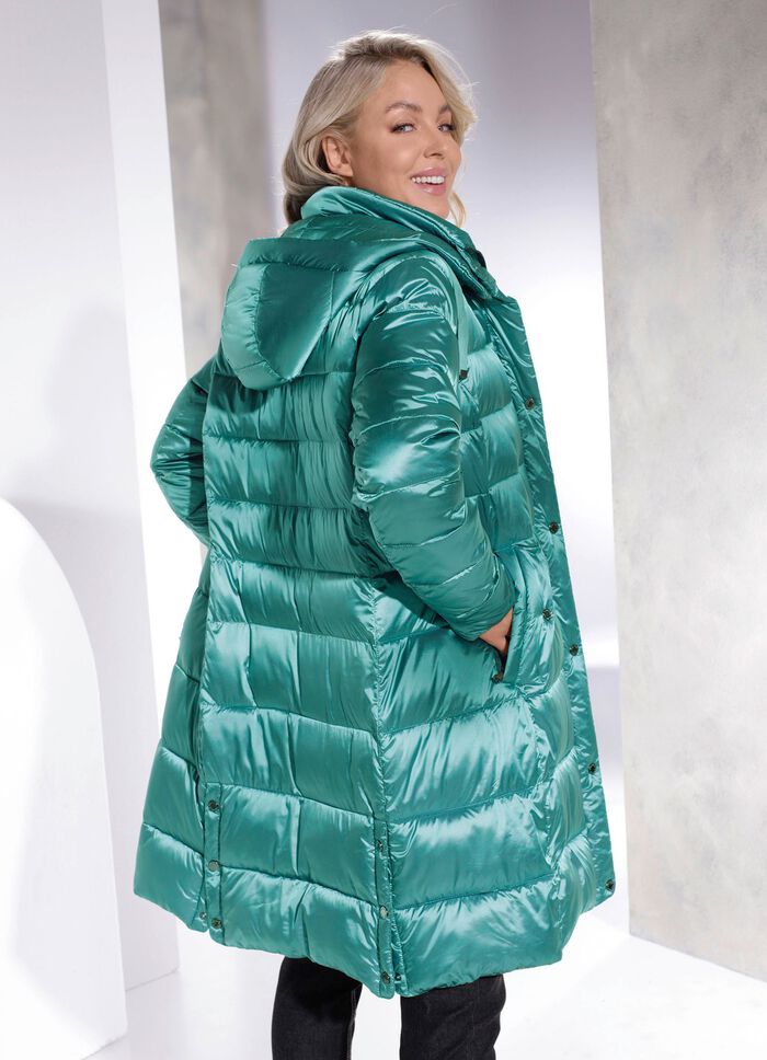 Functionele korte jas in 2 kleuren ZEEGROEN