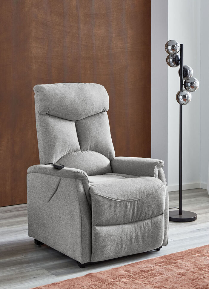TV-fauteuil met motor en sta-op-hulp GRIJS