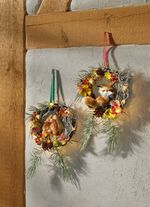 Verlichte wandkrans, set van 2 