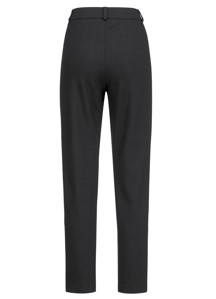 Jerseybroek met gewatteerde plooien ZWART