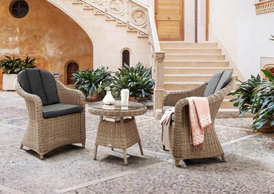 Driedelige Malaga balkonset met kussens 