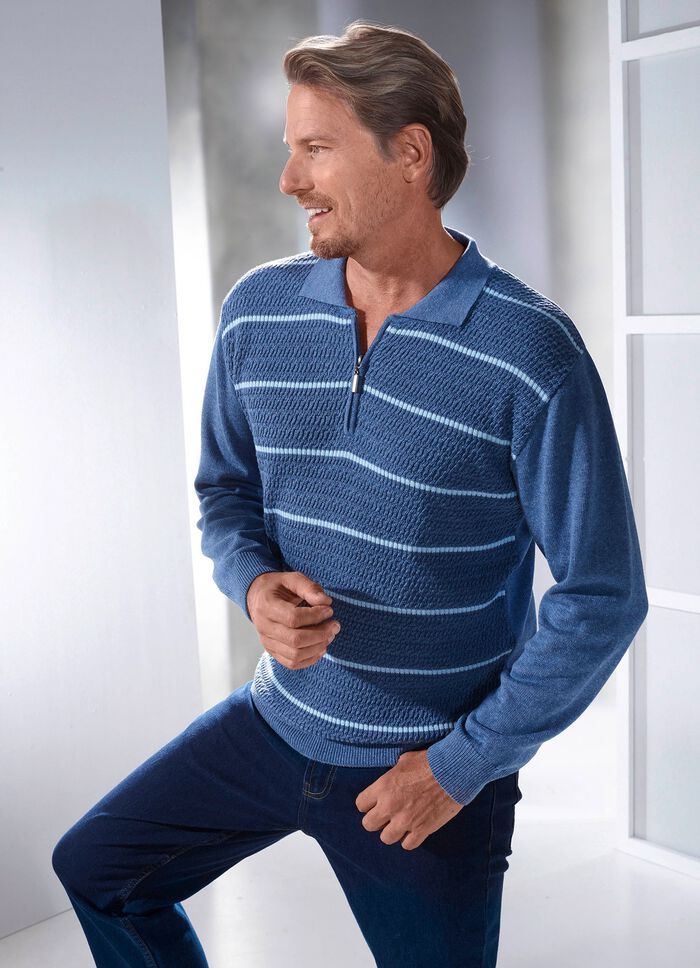 Polotrui met korte ritssluiting in 2 kleuren 