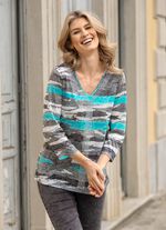 Shirt met zilverkleurige sierplaten 