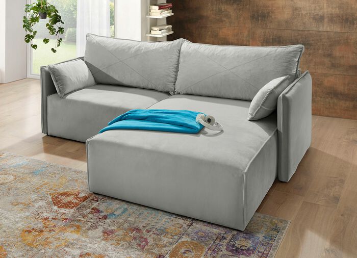 Gestoffeerde zithoek met slaapfunctie 