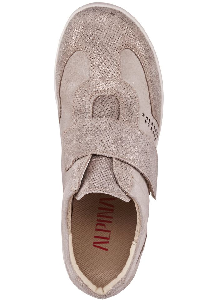 Slippers met verstelbare klittenbandsluiting TAUPE