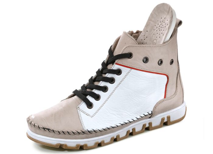 Gemini mocassin veterlaarsje met gekreukelde structuur 