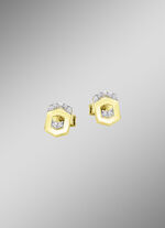 Moderne oorbellen met zirkonia 