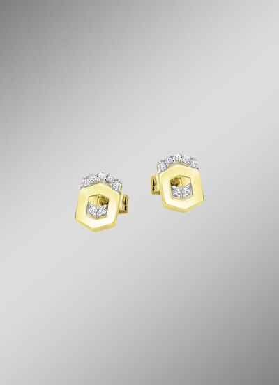 Moderne oorbellen met zirkonia 