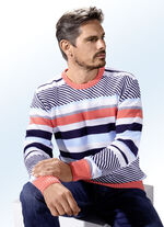 Sportieve trui met ronde hals 