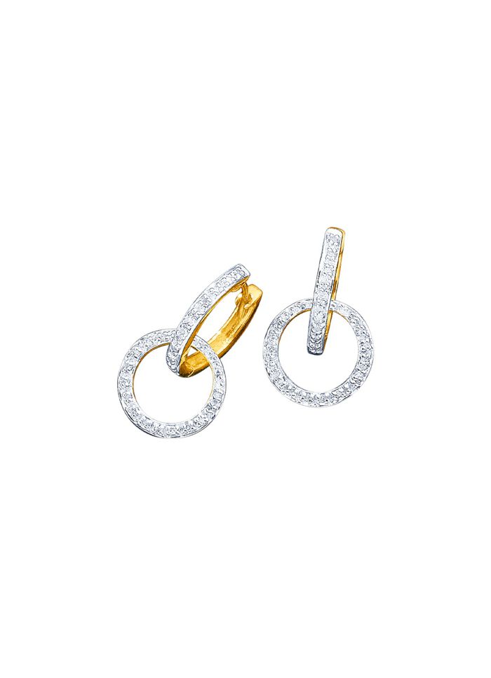 Buitengewone creoolse klapoorbellen met diamanten 