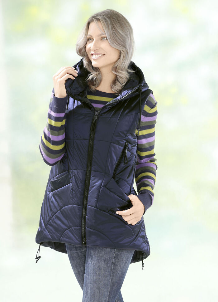 Vest met decoratieve ritsen 