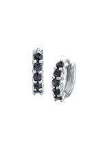 Creoolse oorbellen met zwarte saffieren 