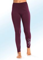 Set van twee leggings met een comfortabele, elastische tailleband ROOD-ZWART
