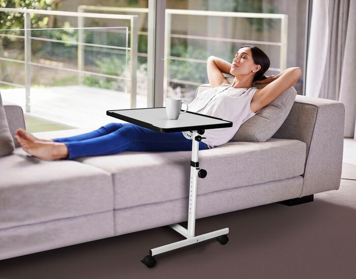 In hoogte verstelbaar comfort- en bedtafeltje WIT