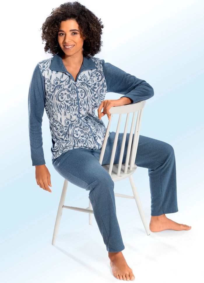 Vrijetijdspak met gekleurde inzetstukken 