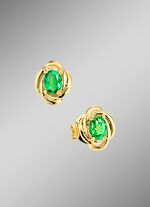Oorbellen met smaragd 