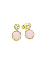 Delicate elegantie: oorknopjes met roze chalcedoon 