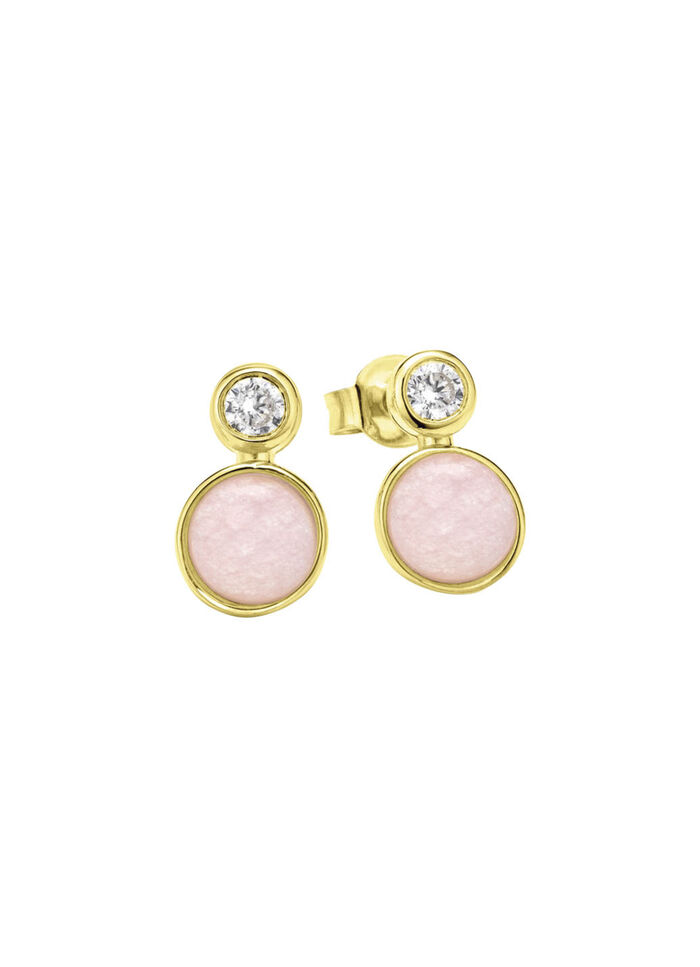 Delicate elegantie: oorknopjes met roze chalcedoon 