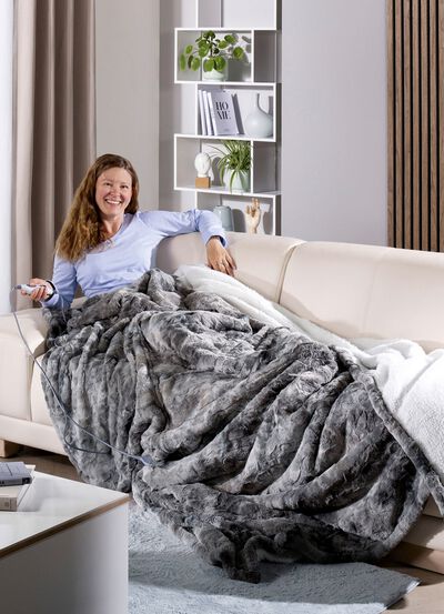 XXL elektrische deken in lamsvachtlook 