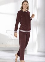 Vrijetijdspak Laurina met ronde hals BRUIN