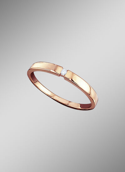 Solitaire-ring met briljant 