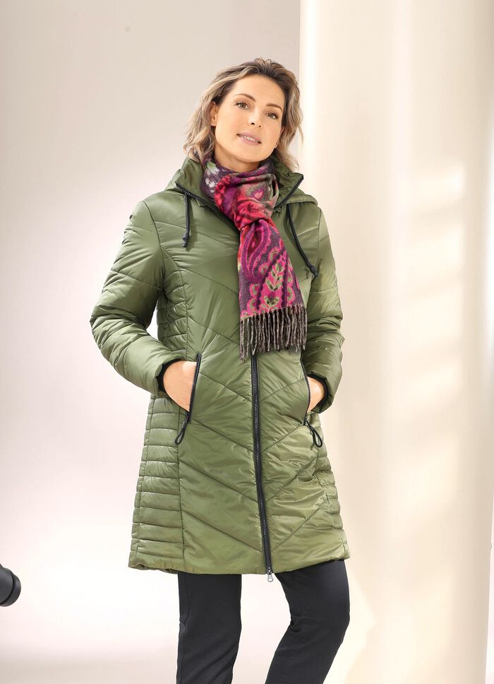 Korte mantel met 2-wegrits 