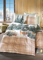 Fijne flanellen beddengoedset van 100% katoen 