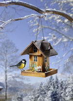 Geschilderde vogelvoeder inclusief metalen ketting 