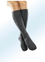 Steunkniekousen, set van 3 stuks GRIJS