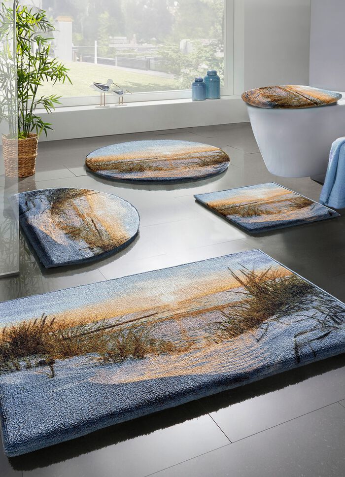 Badkamerset met antislip-onderkant, van Grund BLAUW