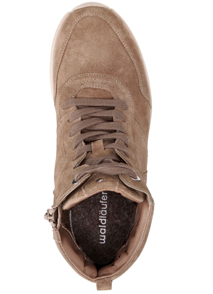 Waldl&auml;ufer veterlaarzen met ritssluiting aan de binnenkant TAUPE